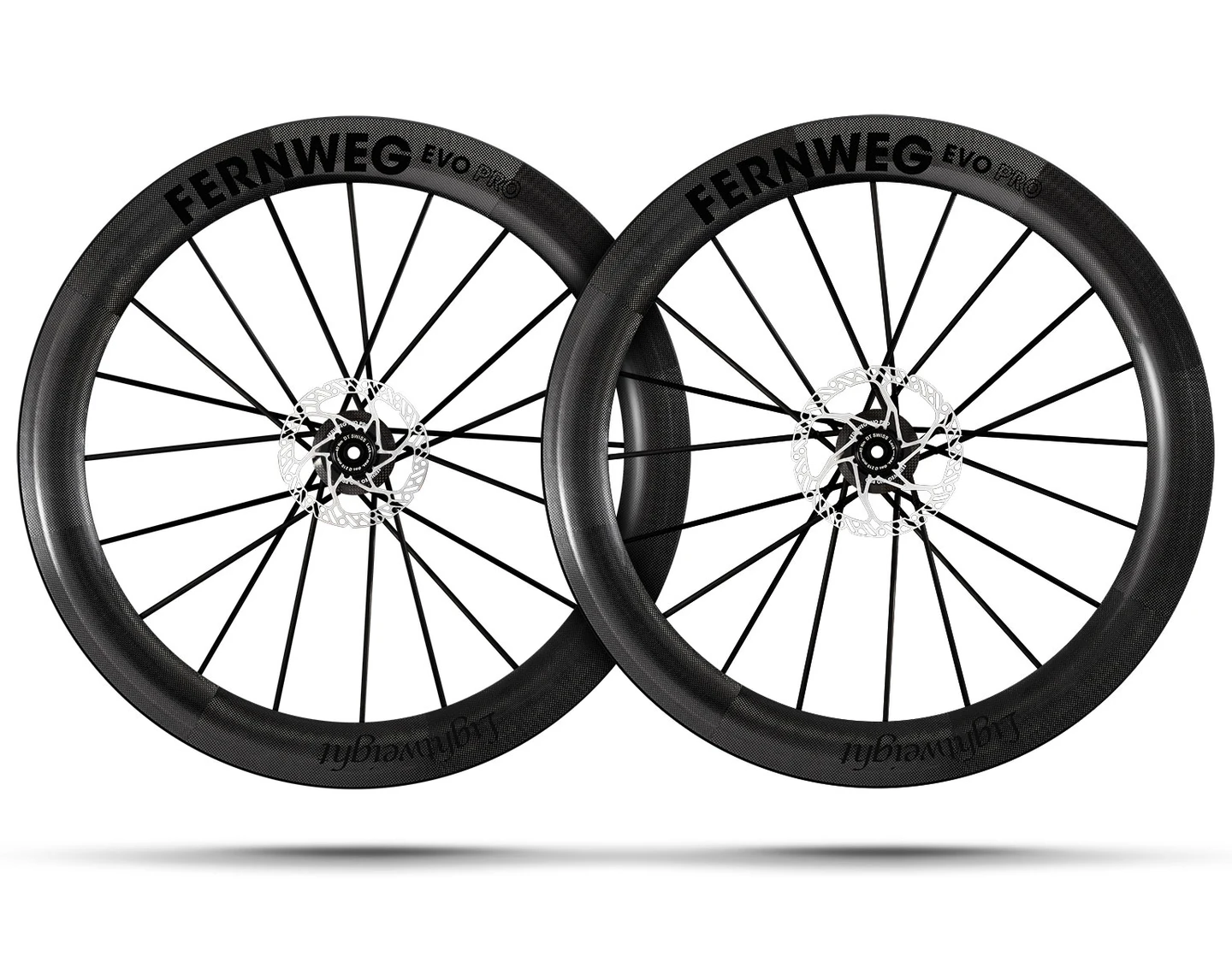 Lightweight Fernweg EVO Pro 63 Schwarz ED Wheelset - CICLIMATTIO